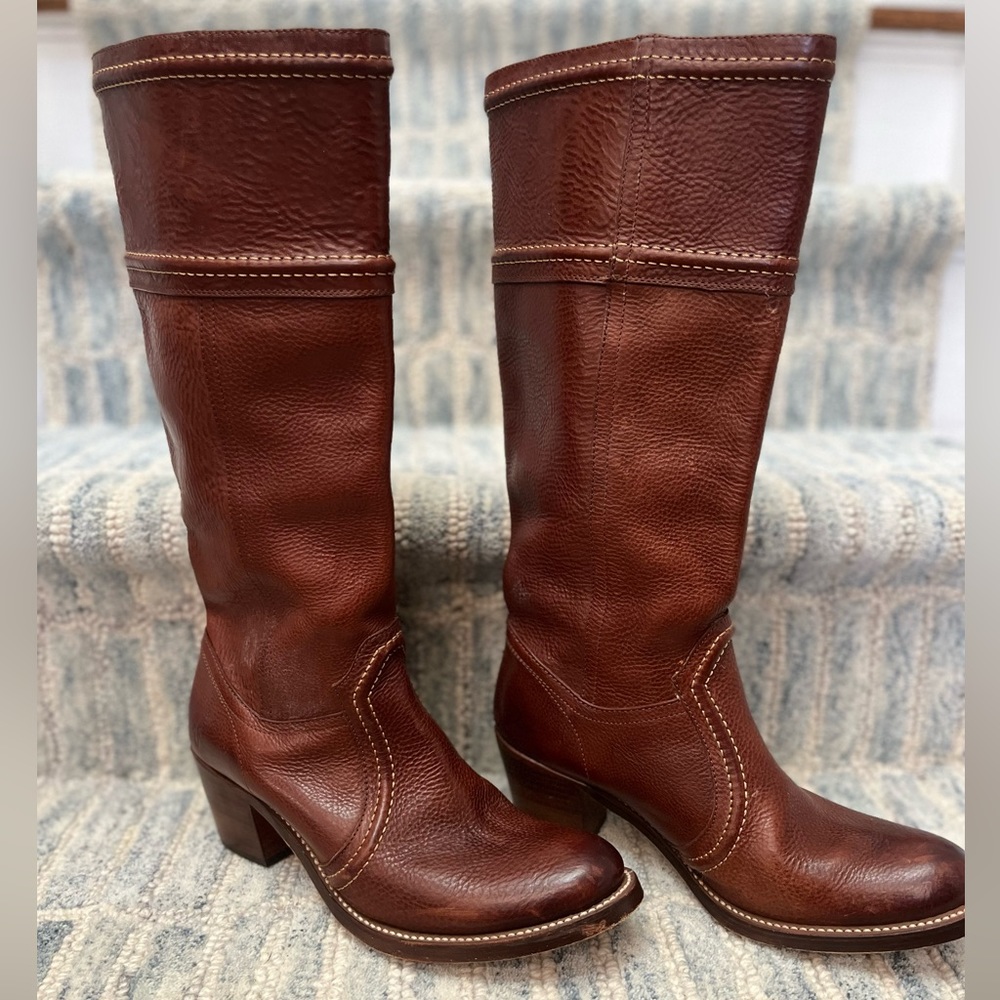 Frye “Jane” Tall Heeled Leather Boot